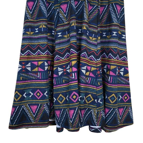 Jessica Simpson Womens M Jayne Aztec Print Tie Back Fit & Flare Dress - Picture 6 of 10